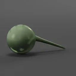 Vintage-style 3D herbalist glass prop for Blender, ideal for medieval fantasy scenes.