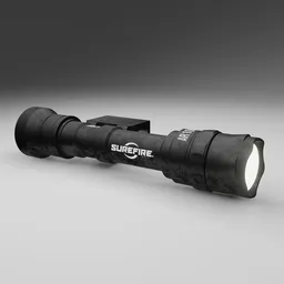 "Get military-grade precision with the M600u Scout Light Weaponlight - a high-resolution, symmetrically detailed flashlight attachment for rifles in Blender 3D. Illuminate any terrain with its realistic white light, perfect for qirex or sunstone environments. Designed by Alex Petruk APe, available on UE Marketplace."