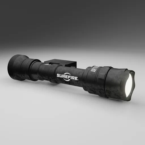 Highly detailed M600u scout light 3D model designed for Blender, showcasing realistic textures and tactical design.