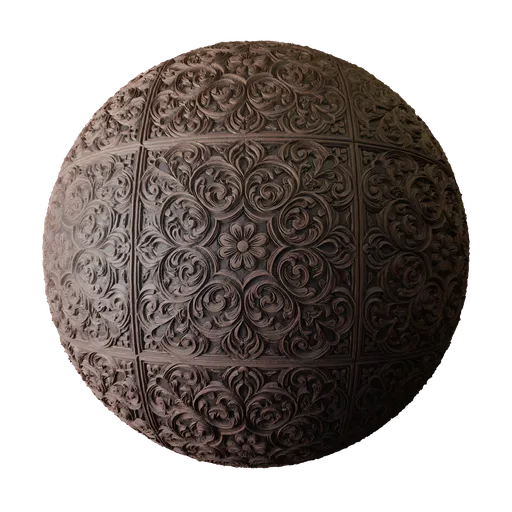 Ornate Floral Wood Carving