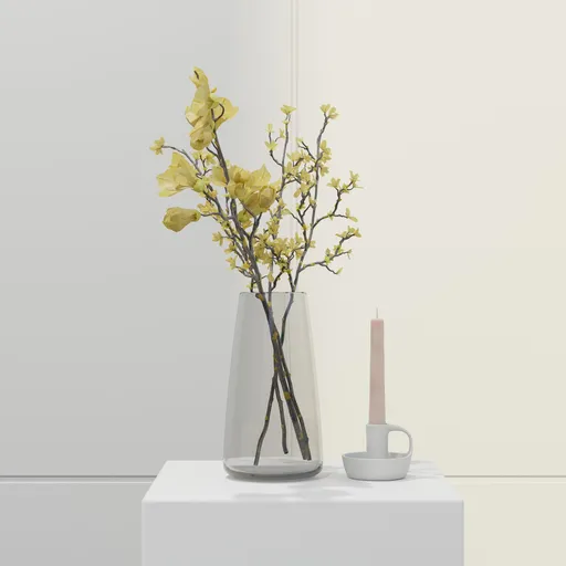 Golden Blossom Vase Decor