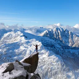 Snow Mountain Landscape Parallax