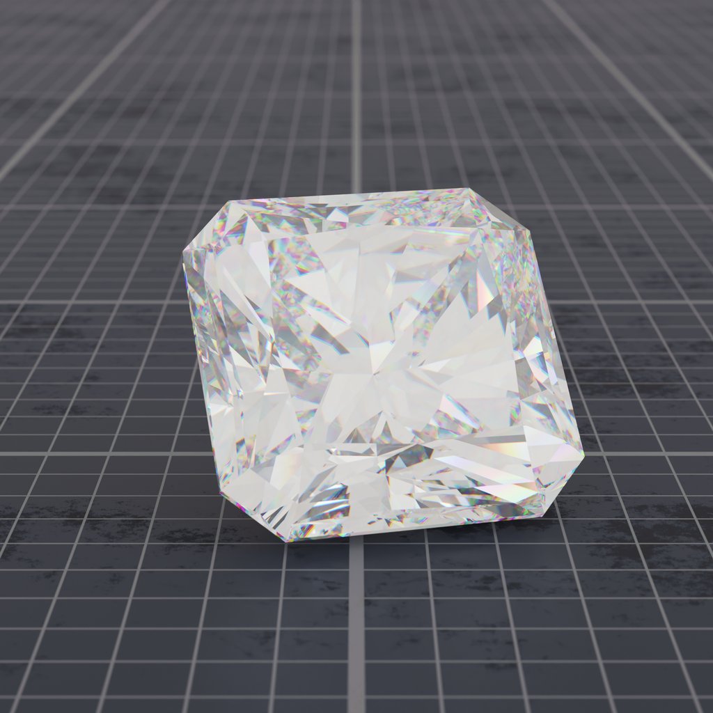 Radiant cut diamond | FREE Miscellaneous models | Blendkit