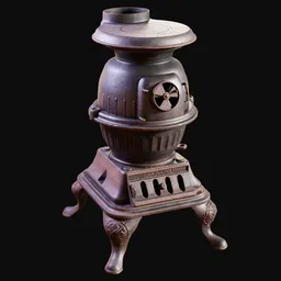 Old 1800s Potbelly Stove Rusty