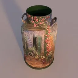 Painted Milk Can