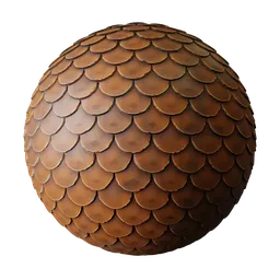 Stylized Scalloped Roof Tiles