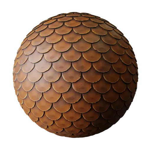 Stylized Scalloped Roof Tiles