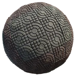 Checkered floor tiles