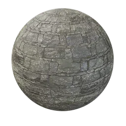 Highly detailed Japanese stone wall PBR texture for 3D rendering in Blender and other software.