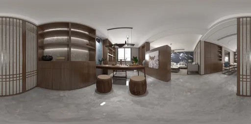 Chinese wood room