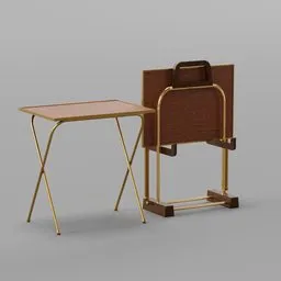 Vintage  TV Tray Set