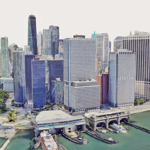 Highly detailed 3D Manhattan model featuring quad retopology, 8K textures for Blender enthusiasts and 3D artists.
