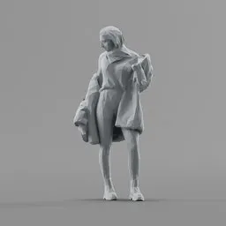 Lowpoly Female Standing