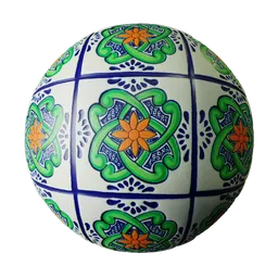 Rustic Hand-Painted Ceramic Tile 20