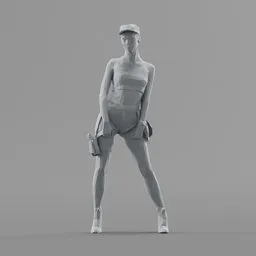 Lowpoly Female Standing