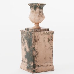 Terracotta moss pot with stand