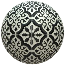 Black White Cross Tile