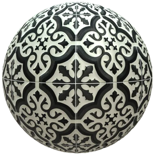 Black White Cross Tile