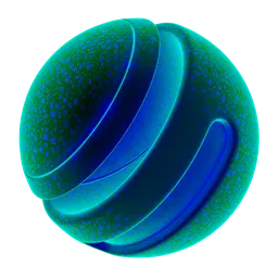 High-resolution Alien Glow PBR material with a textured surface and luminous effects for 3D modeling in Blender.