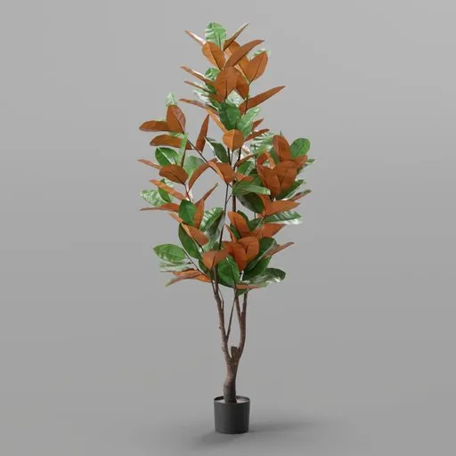 Faux Magnolia Plant in Pot