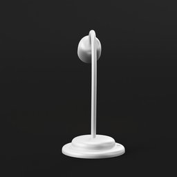 "3D model of a white desk lamp for Blender 3D, inspired by Diego Giacometti and Tytus Czyżewski. Perfect for use in mobile games or as a desktop accessory. Awarded on cgsociety and available in the table lamps category."