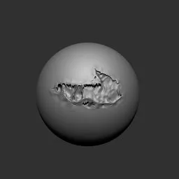 3D sculpting tool for Blender, realistic fabric tear and hole effect, detailed cloth damage simulation.