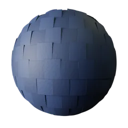 Realistic 3D render of Procedural roof tiles material showing detailed texture and color depth for Blender and PBR workflows.