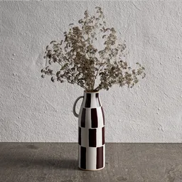 Ceramic Vase with Dried Flowers