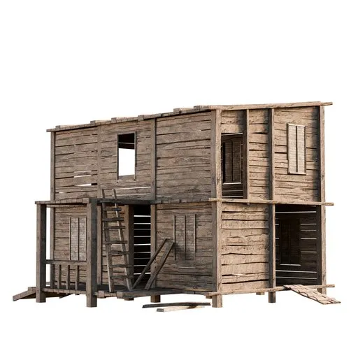 Two-Story Medival Wooden Shack