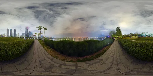 Seaside at night