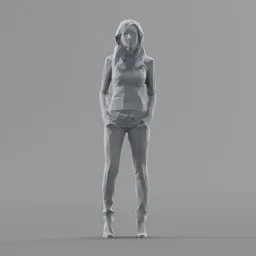 Lowpoly Female Standing
