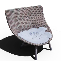 Rattan Chair with Snow
