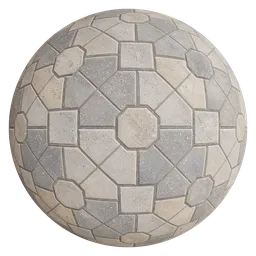 Patterned Concrete Pavers floor