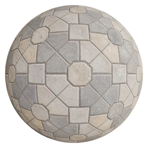 Patterned Concrete Pavers floor