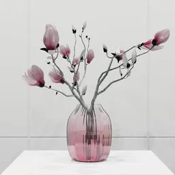 Pink Magnolia Vase