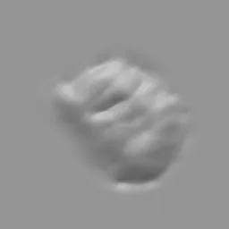 3D sculpting brush effect for muscular detailing on male back models, compatible with Blender.