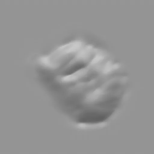 3D sculpting brush effect for muscular detailing on male back models, compatible with Blender.