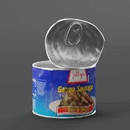 Opened Canned Sausage