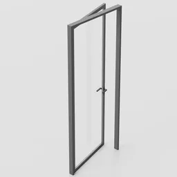 Aluminium Glass Door (Lesser Poly)