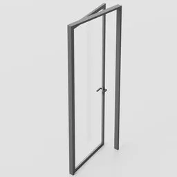 Aluminium Glass Door (Lesser Poly)