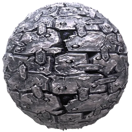 Highly detailed Iron Door PBR material texture for 3D modeling, featuring adjustable scale, rotation, roughness, and displacement settings.