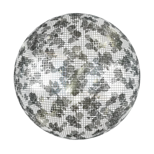 Silver Rose Metal Mesh