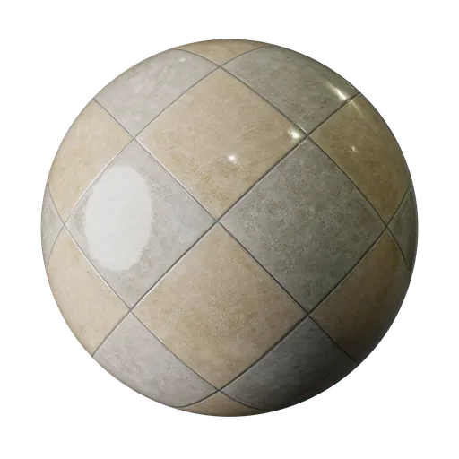 High-quality PBR marble tile material for 3D rendering in Blender and other platforms.