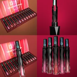 Liquid lipstick revealing animation