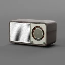 Highly detailed Blender 3D model of a vintage Spica radio with realistic textures and materials.