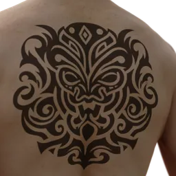 Stylised Tribal Face Tattoo