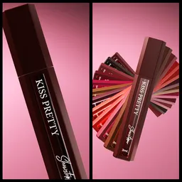 Liquid lipstick shades array animation