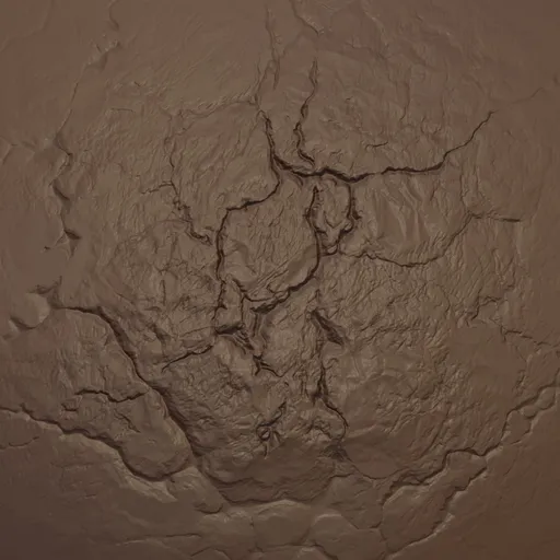 Cracks Surface Rock Rugged Brush