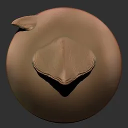Blender 3D sculpting brush imprint for creating detailed reptilian skin textures and scales on 3D models
