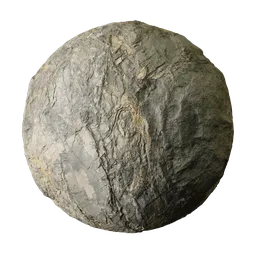 Shattered Gray Rock Face